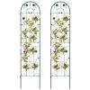 2 Pack 86.5 x 20 Inches Metal Garden Trellis for Climbing Plants