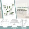 5 Tier Metal Plant Stand with Hanging Hook for Multiple Plants