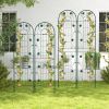 2 Pack 86.5 x 20 Inches Metal Garden Trellis for Climbing Plants