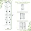 2 Pack 86.5 x 20 Inches Metal Garden Trellis for Climbing Plants